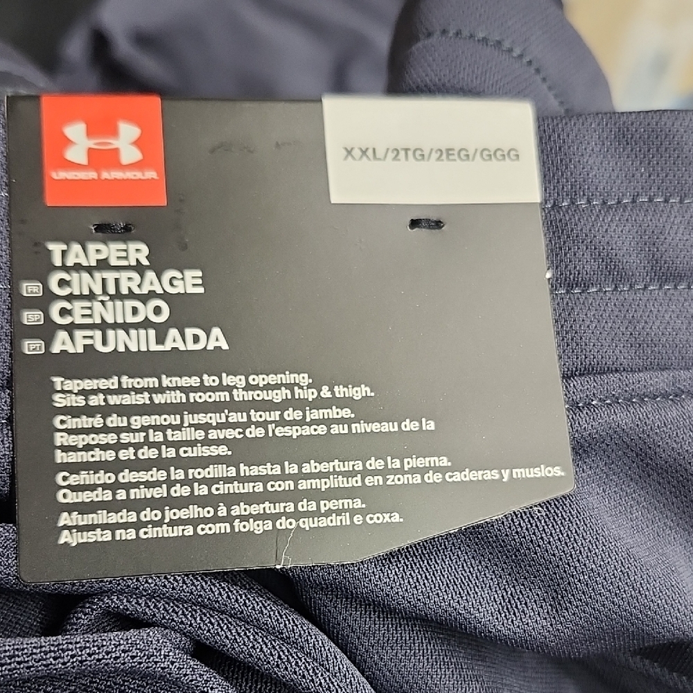 Under Armour Men's Navy Joggers with White Accents - Picture 5 of 8
